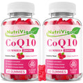 NutriVigor CoQ10 Gummies Coenzyme Q10 Supplement 200mg High Absorption CoQ10 Supplement for Cellular Energy and Immune Health Vegan Gluten Free Raspberry Flavor 120 Count