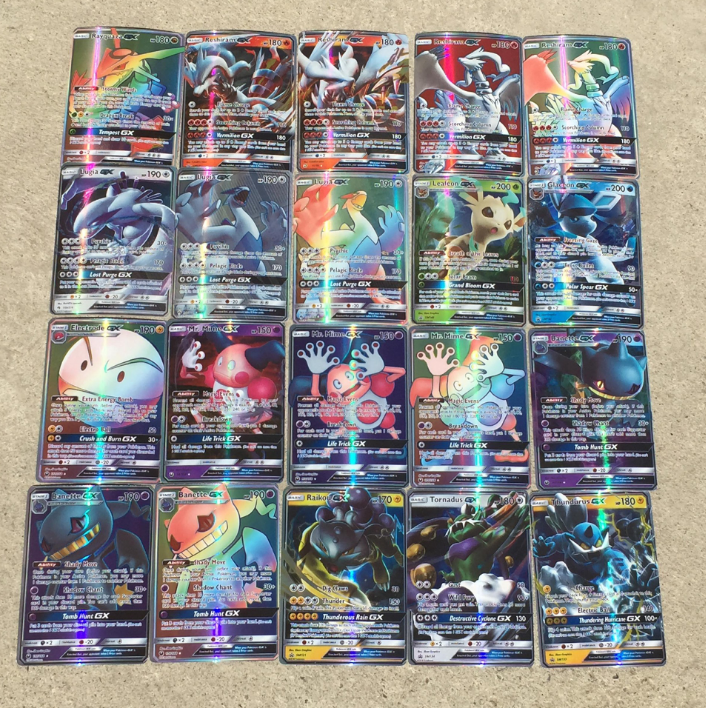 100 GX Pokémon Trading Cards Flash Cards