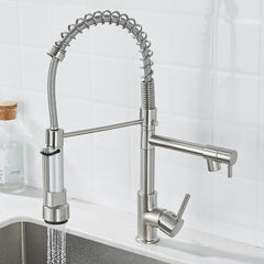 Brushed Nickel Dual-Function Kitchen Faucet