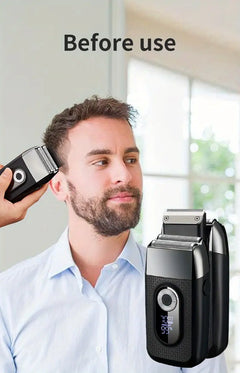 2 in 1 Electric Head Shaver and Beard Trimmer for Men