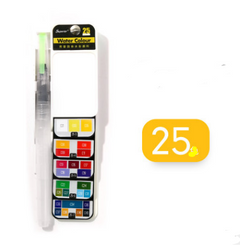 18-Color Solid Watercolor Paint Set for Beginners