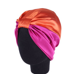 2019 Double Layer Satin Hair Scarf Sleep Cap