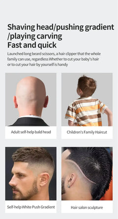 2 in 1 Electric Head Shaver and Beard Trimmer for Men